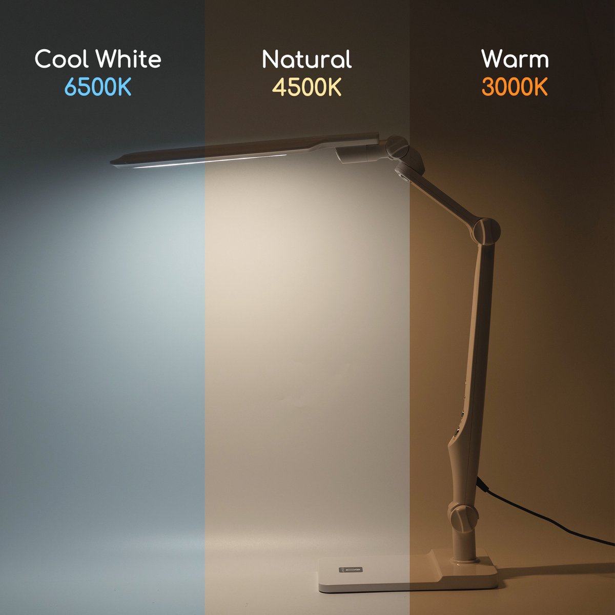 Aigostar Alexander - LED bureaulamp - 3000K-6500K - Wit thumbnail 3