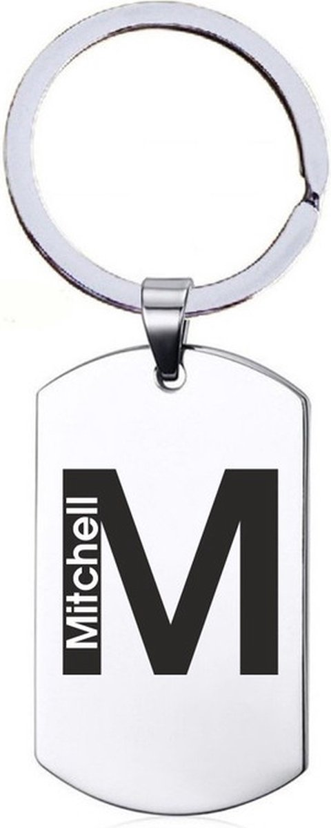 Naamkado - Mitchell - RVS Sleutelhanger