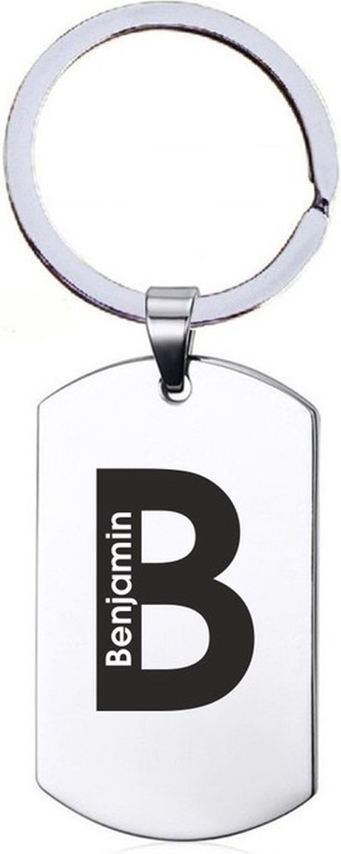 Naamkado - Benjamin - RVS Sleutelhanger