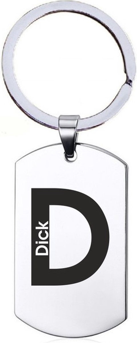 Naamkado - Dick - RVS Sleutelhanger