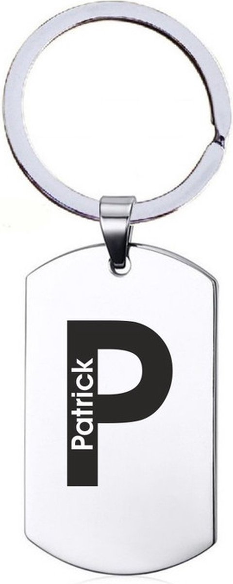 Naamkado - Patrick - RVS Sleutelhanger