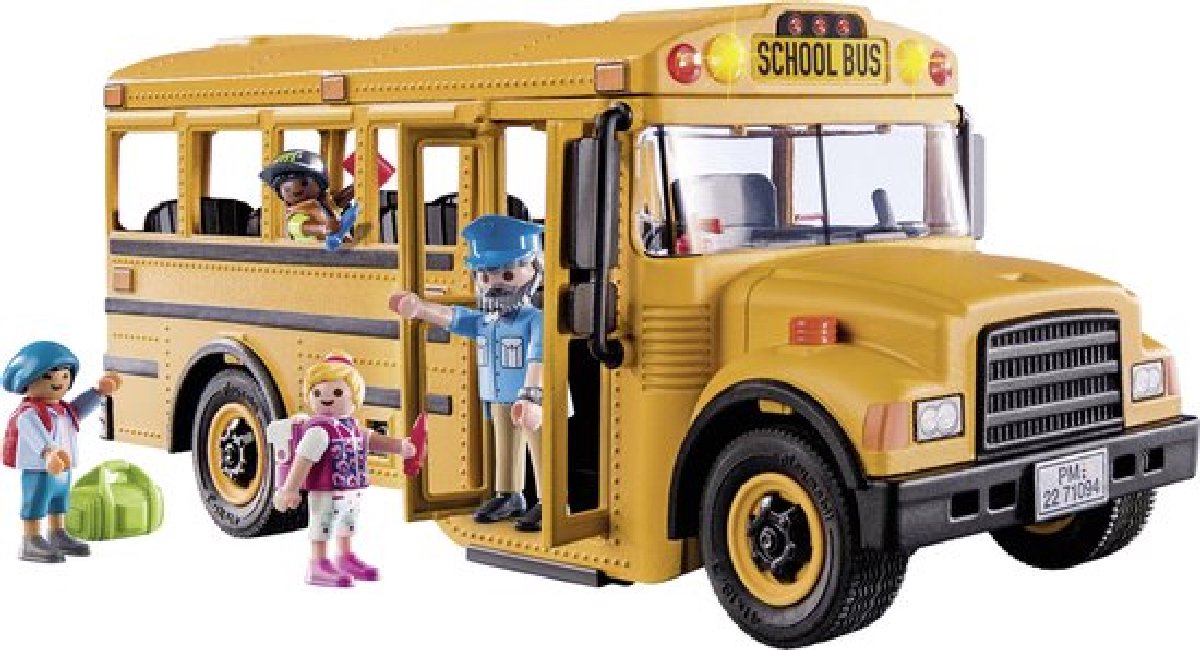 Autobus scolaire Playmobil City Life avec lumières clignotantes