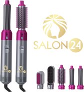 Salon 24 Airwrap | Nieuwe versie V3 Februari editie | Multistyler | 5 IN 1 SET | Hetelucht Föhn | Airstyler | Föhnborstel | Hetelucht Borstel | Krulborstel | Styling | Hairstyler | Valentijn