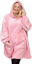 Homie Hoodie – Oversized hoodie – Hoodie Deken – Unisex – Eén maat – Roze