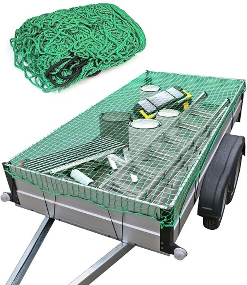 Afdeknet - Aanhanger - Aanhangwagennet - Elastisch Koord - Lading Net - 160 x 300 - Rheme