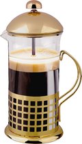 Kookpro - French Press 1000 ML - 7 kops - French Press / Cafetiere 1000 ML Borosilicaatglas - Koffie & Thee maker - Goud Metaal Glas