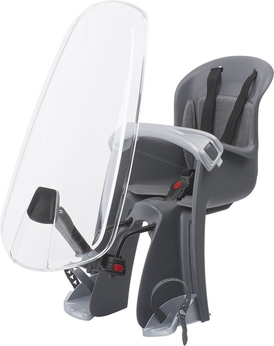 Polisport Bilby - Fietsstoeltje Voor + windscherm - Zwart |