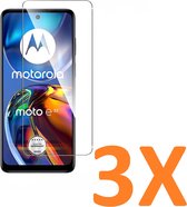 Protecteur d'écran en verre pour Motorola Moto E32 / E32S - Protecteur d'écran en Glas Tempered Glass - 3x