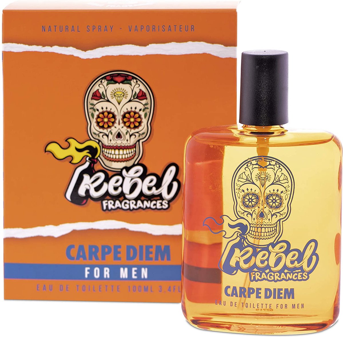 Rebel Fragrances Carpe Diem Eau De Toilette Mannen - 100 ml - Mannen Parfum - Mannen Cadeautjes - Verleidelijk en Intrigerend Herengeur