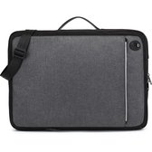 Laptophoes/Laptoptas 15,6 inch - Laptop tas Schoudertas - Waterafstotend - zwart/grijs
