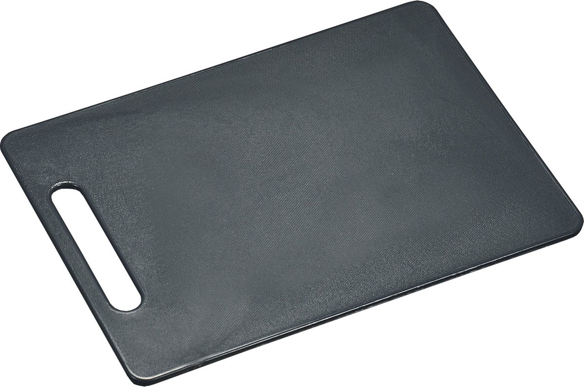 Kesper Snijplank - kunststof - grijs - 24 x 34 cm - met handvat - Groente/fruit snijplanken