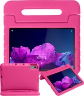 Hoes Geschikt voor Lenovo Tab P11 Plus Hoes Kinder Hoesje Kids Case Cover Kidsproof - Hoesje Geschikt voor Lenovo Tab P11 Plus Hoesje Kinder Hoesje - Roze