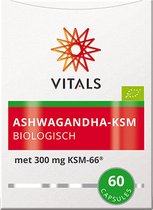 Vitals - Ashwagandha-KSM - 60 Capsules - extract (KSM-66®) uit de wortel van biologisch geteelde ashwagandha