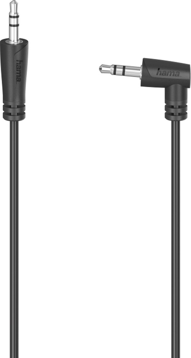 Hama Audiokabel, 3,5-mm-jack-st. 90°- 3,5-mm-jack-st., stereo, 1,5 m
