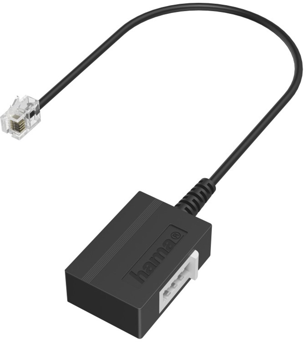 Hama Telefoon (analoog) Aansluitkabel [1x RJ11-stekker 6p4c - 1x Telefoonkoppeling Duitsland (TAE-F)] 0.2 m Zwart