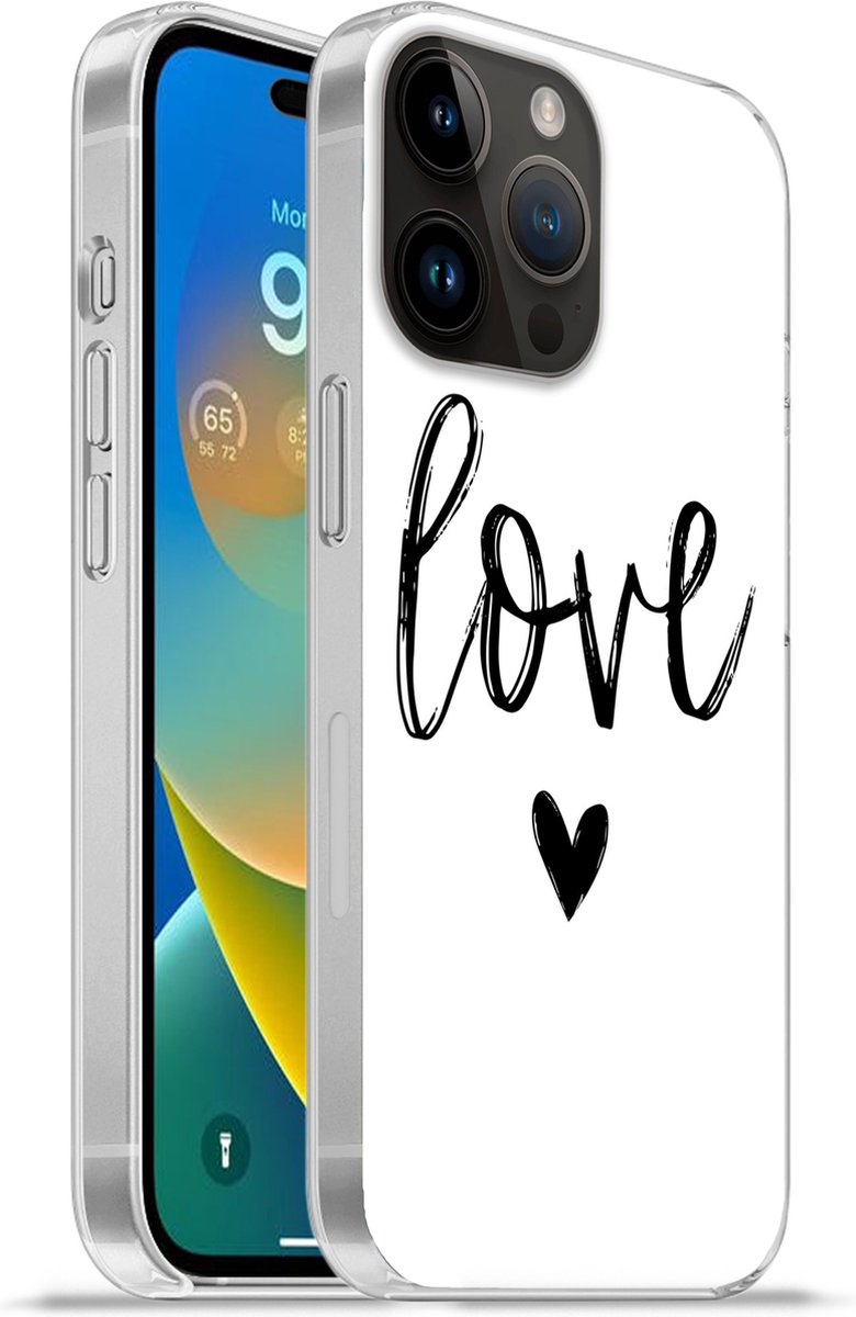 Telefoonhoesje Geschikt voor Apple Iphone 14 Pro hoesje - Love - Spreuken - Quotes - Siliconen Telefoonhoesje Telefoonhoesje