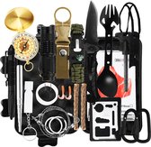 survival kit 18 in 1 outdoor emergency survival kit met mes zaklamp voor kamperen bushcraft wandelen jacht outdoor avonturen