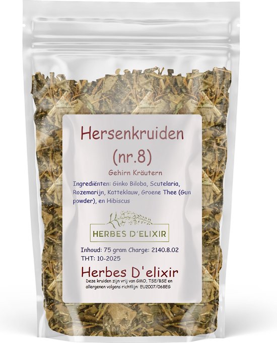 Hersen kruiden - kruidenthee - losse thee - 75 gram