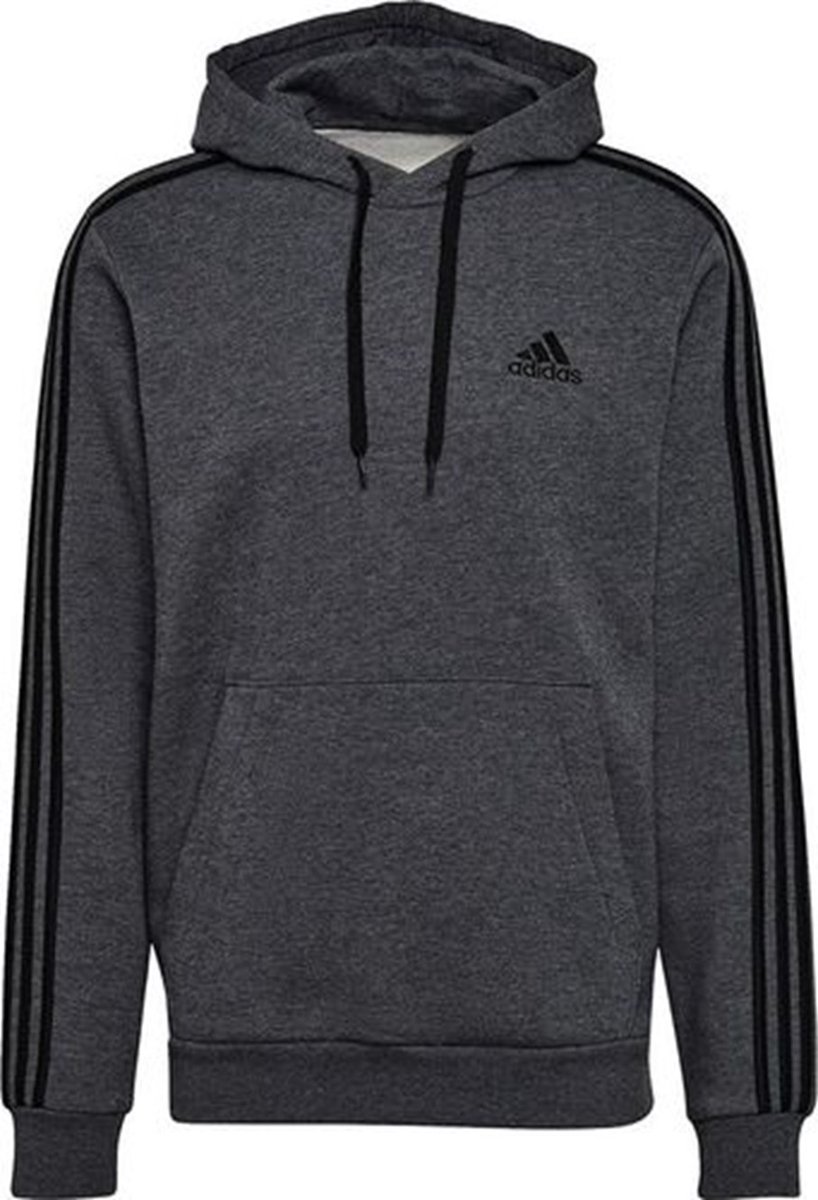 Adidas Essentials Fleece 3-Stripes Heren Sporttrui Grijs
