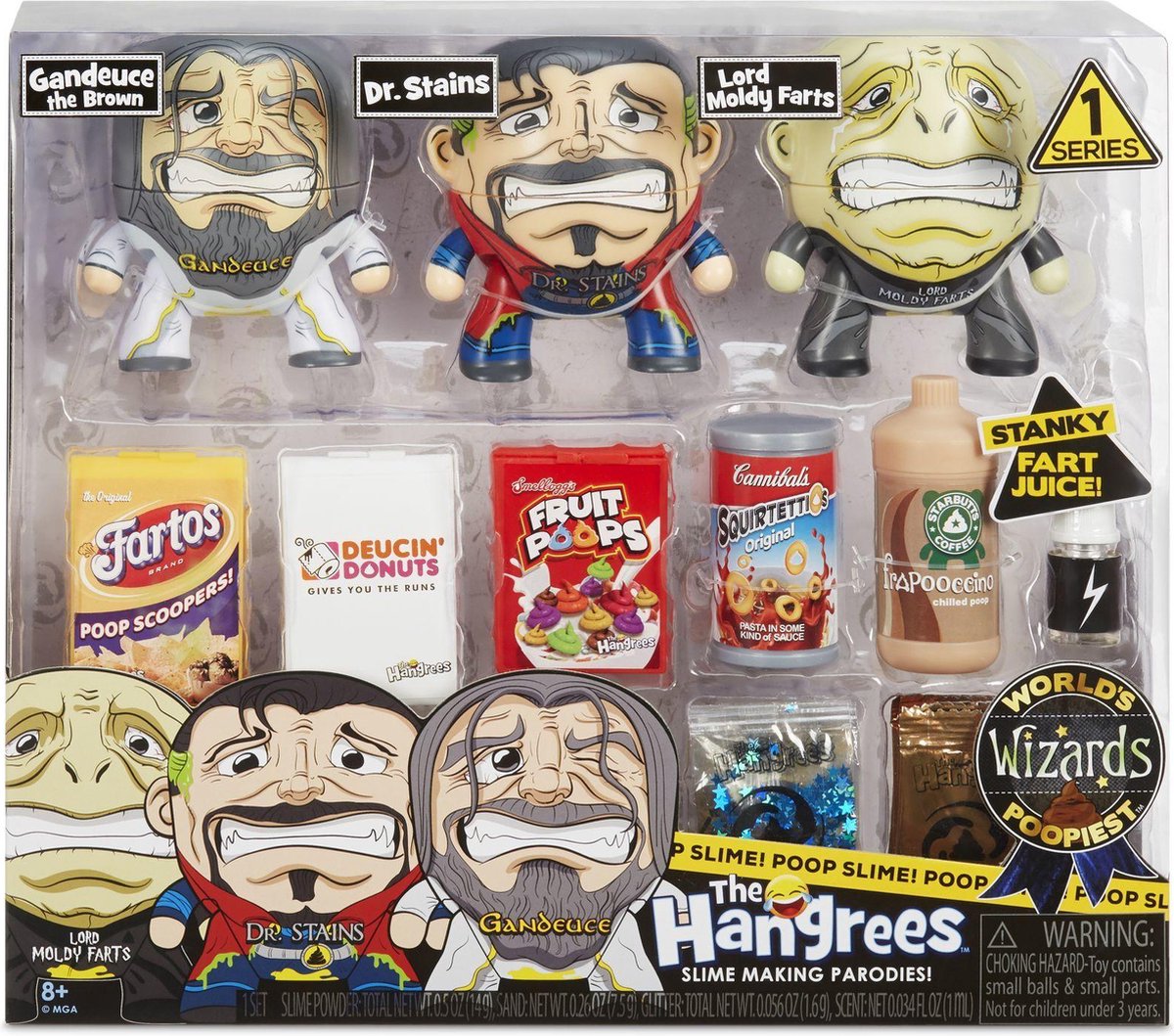 Hangrees World's Poopiest - Serie 1 3-pack