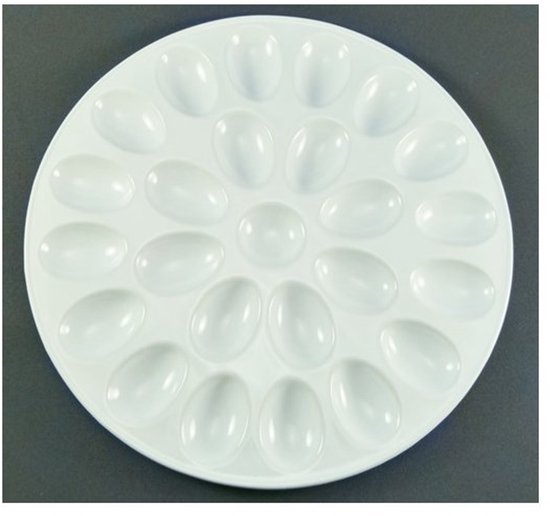 Eierschaal aardewerk voor 24 eieren 31cm