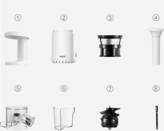 Bolture Slowjuicer - Juicer - Blender - Sapcentrifuge - Fruitpers - Smoothie - Wit van Bolture — afbeelding 5