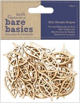 Papermania - Bare Basics Wooden Shapes Leaf (40pcs) (PMA 174524)