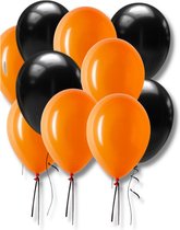 Festivz 40 stuks Oranje Zwart Ballonnen – Decoratie – Feestversiering - Halloween – Orange - Feest