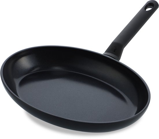 BK Easy Basic Keramische Antiaanbaklaag Vispan Ø32cm - PFAS-vrij - inductie vispan - ovenbestendig tot 160 graden - Vaatwasserbestendig - Zonder deksel - Koudgrepen - Zwart