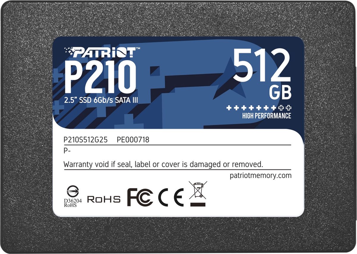 Patriot P210, 512 GB P210S512G25, SATA III