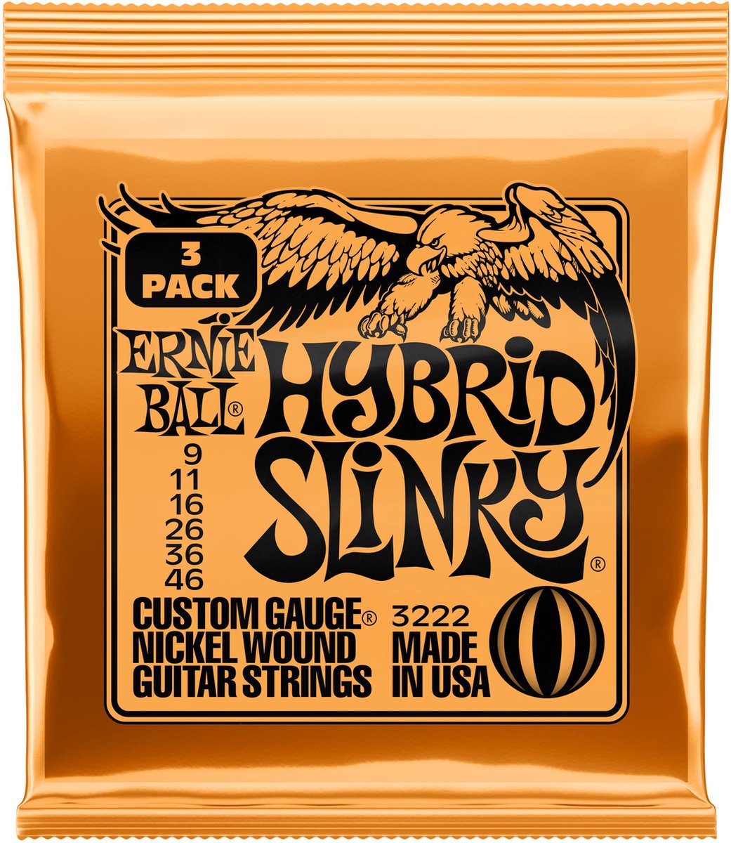 Ernie Ball Hybrid Slinky 09-46 3pack