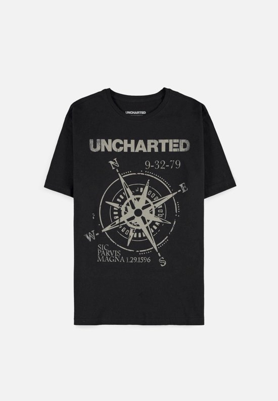 Uncharted Heren Tshirt -S- Compass Zwart