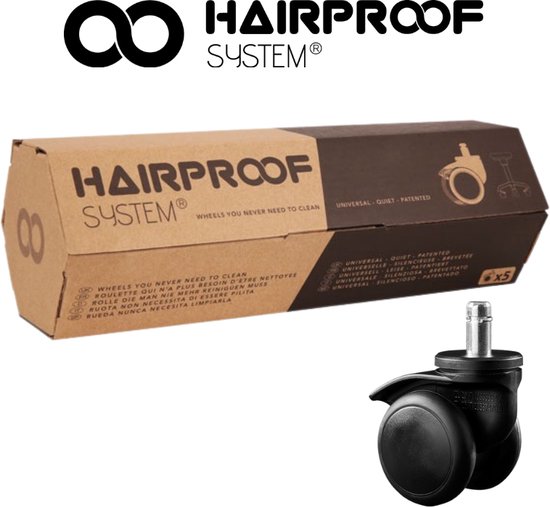 Hairproof system wielen - Haarvrije wielen - Universeel - Set van 5 - Voor Kappers en Trimsalon - Kappersfiets wielen
