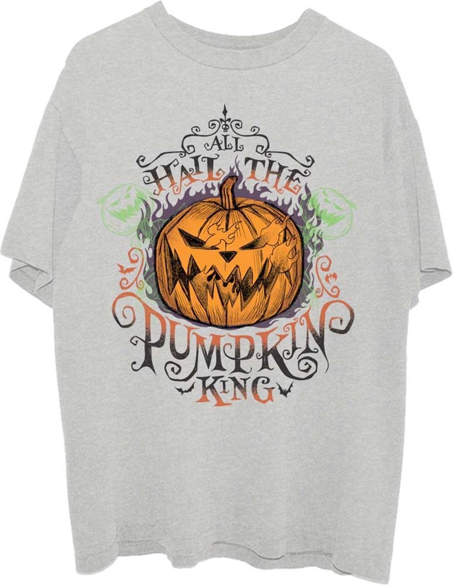 Disney The Nightmare Before Christmas Unisex Tshirt -M- All Hail Grijs