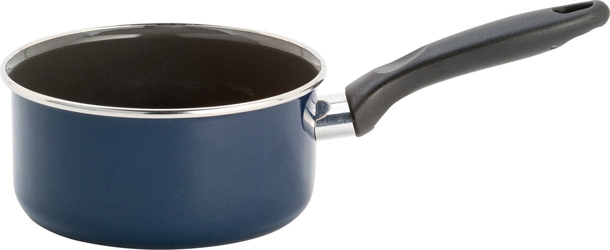 Lite-Body - Magnus steelpan - Ø16 CM - 1,25 l - Emaille - Blauw - Inductie en gas
