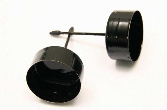 Theelichthouder op pin 2 stuks Ø4,5xh9cm zwart | bol.com