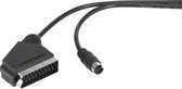 SpeaKa Professional DIN-aansluiting / SCART AV Aansluitkabel [1x Mini-DIN-stekker - 1x SCART-stekker] 1.50 m Zwart