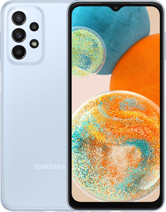 Samsung Galaxy A23 5G smartphone 6,6″ scherm 120Hz 128GB opslag 4GB RAM Quad camera 50MP blauw
