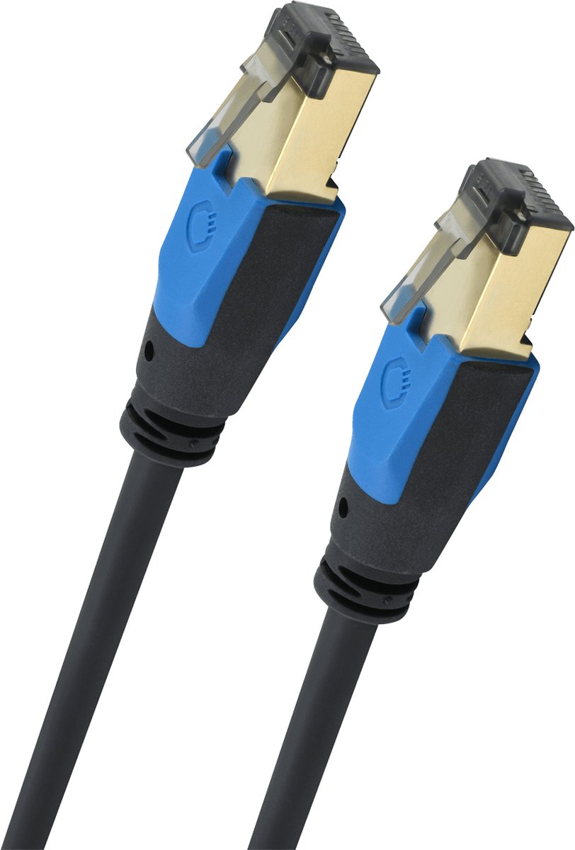 Oehlbach D1C19355 RJ45 Netwerkkabel, patchkabel CAT 8.1 5.00 m Zwart 1 stuk(s)