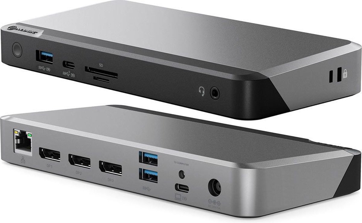ALOGIC MX3 Bedraad USB 3.2 Gen 1 (3.1 Gen 1) Type-C Zwart, Grijs