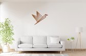 Warm - Geometrische Vogel Origami - Big - Wanddecoratie - Lasergesneden - Geometrische dieren en vormen - Houten dieren - Muurdecoratie - Line art - Wall art