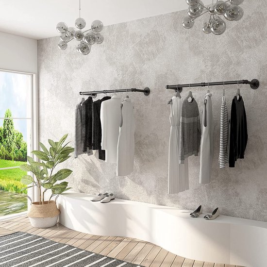 Aluminium Afneembare Douchestang Voor Muur Heavy Duty Kast Gordijnroede Kits 80Cm Gouden Kledingstuk Bar Voor Garderobe/Hotel