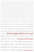 Canadian Commentaries- Debating Rights Inflation in Canada