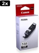 2x Canon PGI-550PGBK - Inktcartridge / Pigment Zwart