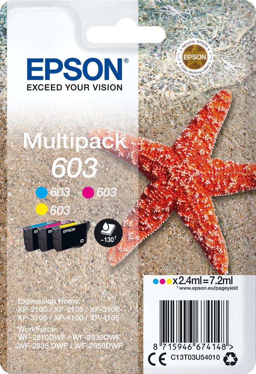 Epson Cartridge Multipack Kleur (3 Stuks)