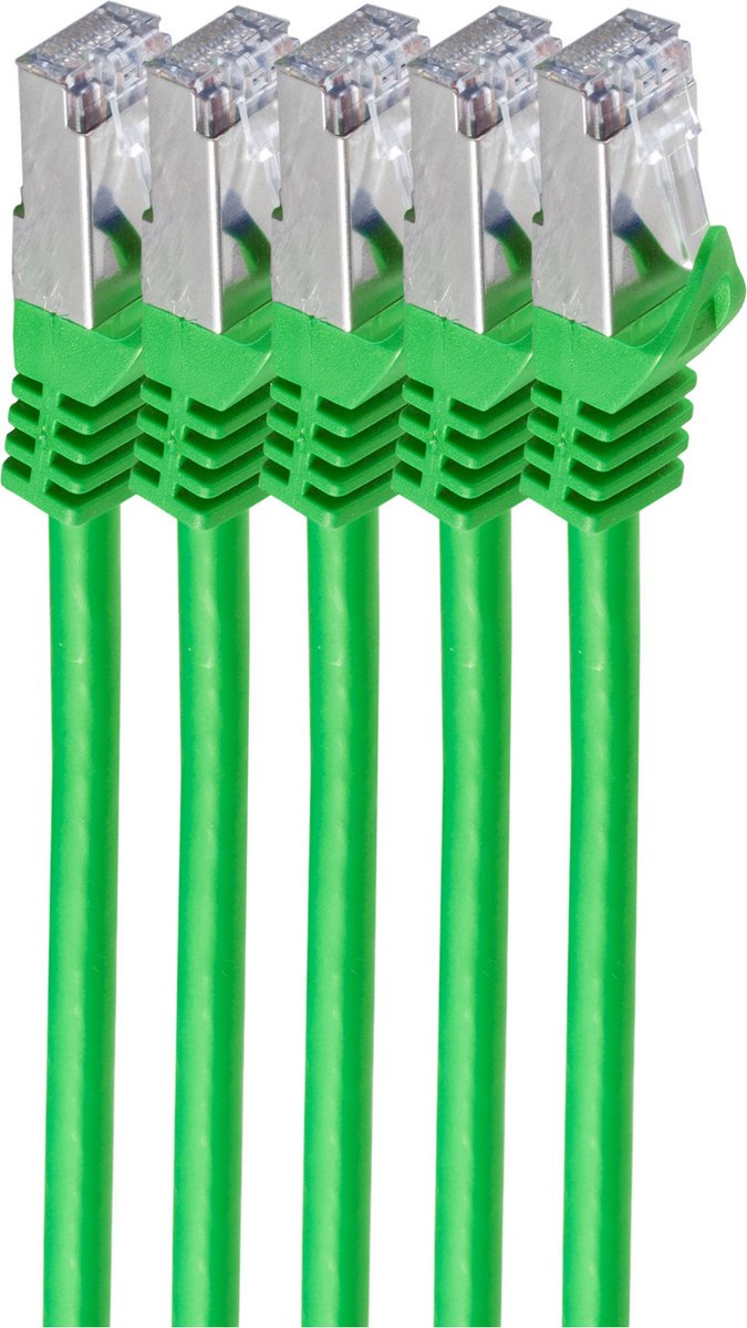 shiverpeaks BS75511-0.25G-SET5 netwerkkabel Groen 0,25 m Cat7 S/FTP (S-STP)