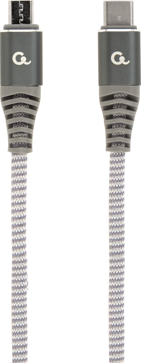 Premium USB Type-C naar micro laad- en datakabel 'katoen', 1.5 m