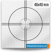 Meetstickers Premium Wit 4x4cm - 20 stuks