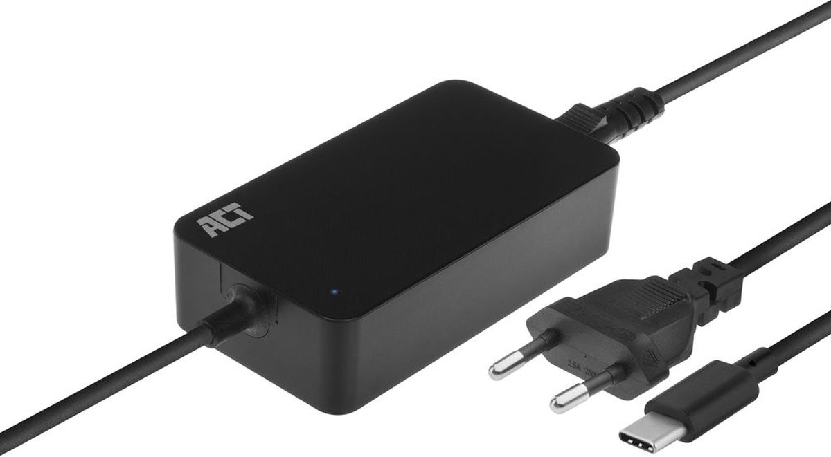 ACT USB-C laptoplader met Power Delivery profielen 45W AC200 ACT USB-C laptoplader met Power Delivery profielen 45W AC200