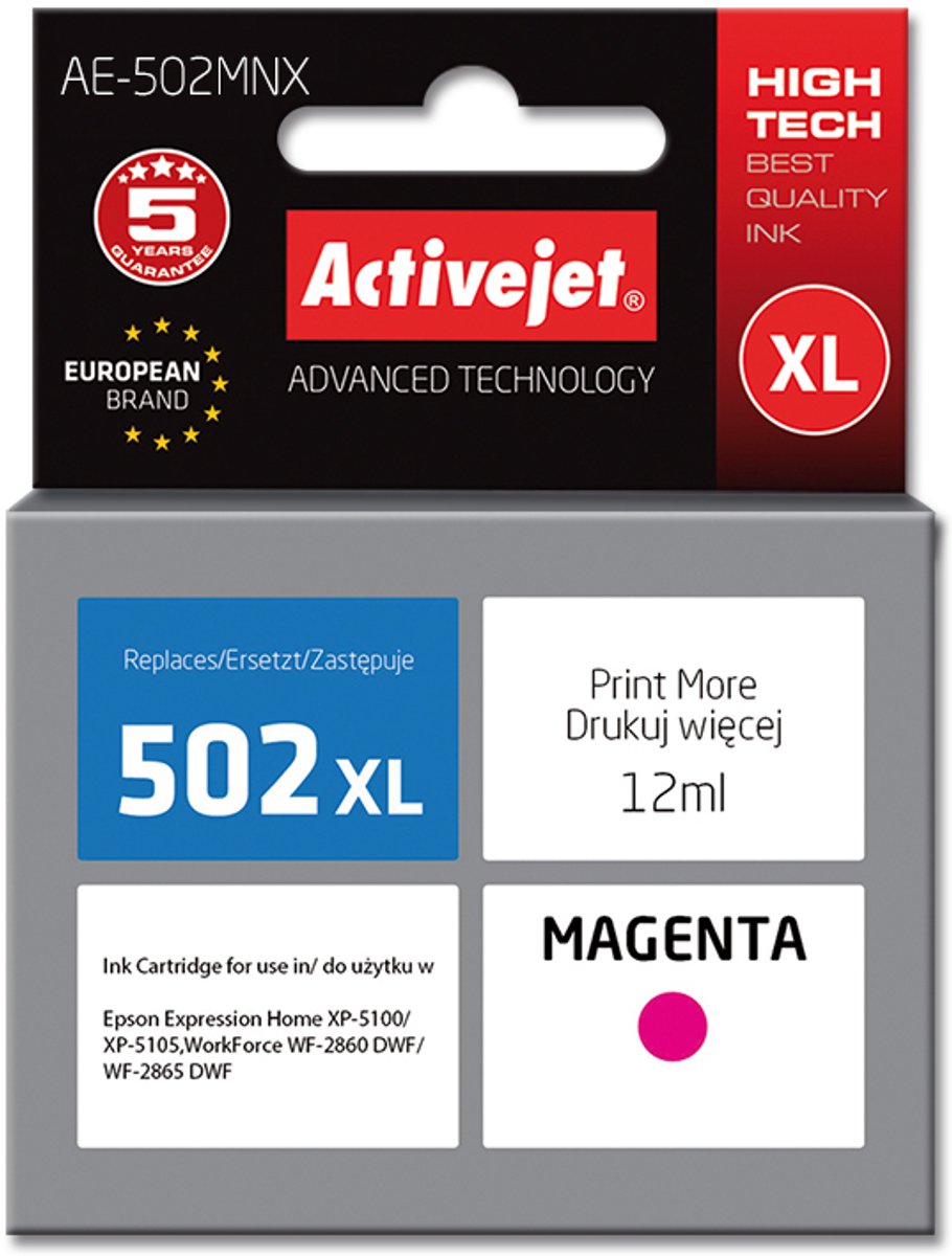Originele inkt cartridge Activejet AE-502MNX Magenta